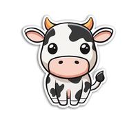 2 x 10 cm mucca adesivi in vinile - vitello nero bianco fattoria animali della fattoria personaggi Kawaii bambini cartoni animati carino ragazze ragazzi scrapbook adesivo #82000
