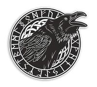 2 x 10 cm nero corvo adesivo vinile - Tribal Viking Celtic Laptop Sticker #31722 10cm Wide Nero