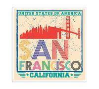 2 x 10 cm San Francisco USA adesivi in vinile - Adesivo da viaggio bagaglio per computer portatile #23207 10cm Wide