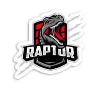 2 x 10 cm Velociraptor Raptor Dinosaur Vinyl Sticker - Dino Decal Sticker #70606