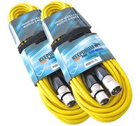 2 X 10 meter keepdrum MC 001 X X YW microfono cavo giallo XLR femmina/XLR Male