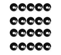 2 X 10 Pezzi di Fermacorda Elastico in Plastica Nera con Pallina di Arresto