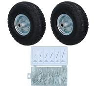 2 x 10" Pneumatico Sacco Camion Giardino Carrello Ruota 16mm Foro + 555PC Per...