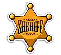 2 x 10cm distintivo dello sceriffo in vinile Stickers - USA Wild West Fun autoadesivo del computer portatile # 18085 (10 centimetri alto)