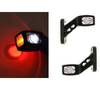 2 x 12 / 24V Rosso/Bianco/Arancione Indicatore Laterale Luci LED Trailer Telaio