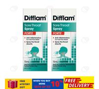 2 x 15 ml DIFFLAM FORTE spray antinfiammatorio per la gola per un rapido soll...