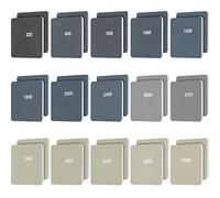 2 x 2 Pollici Tamponi Abrasivi Platorelli Abrasivi Imbottiti in Micro Rete Penna per Lucidatura Pasticcio Morbido Kit di Levigatura da 320 a 12000 Grane Biadesivo per Levigatura, 30 Pezzi