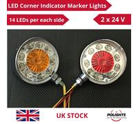 2 x 24 V LED Indicatore Angolare Indicatore Luci di Segnapasso per Camion Ive...