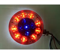 2 X 24V Unico Rosso/Bianco/Blu Cromo LED Lato Post. marker lights Camion Lkw
