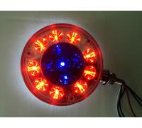 2 X 24V Unico Rosso / Bianco/Cromo Blu LED Lato Post. Indicatore Luci Camion Lkw