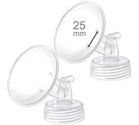 2 x 25 mm Maymom Parti per pompa a collo largo per Spectra S1/S2, con flangia a collo largo; non originali; ricambio per Spectra-Shield (flangia Spectra) (25 mm due flangie),Parti della pompa Spectra