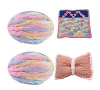 2 X 250g Gomitolo Lana Grossa, Morbido Filo Grosso per Uncinetto, Lana Grossa per Uncinetto, Filato Grosso per Lavorare a Maglia Sciarpe, Cappelli, Coperte, Nido Animali Domestici (Colore)