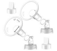 2 x 27 mm Maymom parti per pompa a collo largo in due pezzi compatibili con pompe Spectra S1, Spectra S2 e 2 valvole; flange a bocca larga inclusa; Flangia spettrale non originale; (flangia da 27 mm