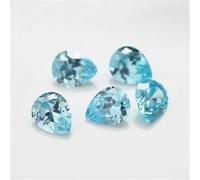 2 x 3-10 x 14 mm 5A a forma di pera CZ pietra zirconia cubica pietre sintetiche sfuse per la creazione di gioielli blu mare 9x11mm 25pcs