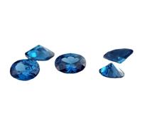 2 x 3-10 x 14 mm 5A forma ovale CZ pietre sintetiche zirconi sfuse pietre preziose per la creazione di gioielli blu 9x11mm 25pcs