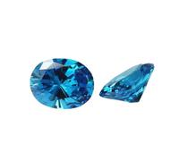 2 x 3-10 x 14 mm 5A forma ovale CZ pietre sintetiche zirconia cubica pietre preziose sfuse per la creazione di gioielli blu mare 6 x 8 mm 20 pezzi