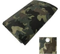 2 x 3 m US Army - Telone mimetico Woodland, telo da costruzione, telo da giardino, telo con occhielli, impermeabile