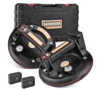 2 X 300 kg di potenza super assorbente, ventose elettriche da 200 mm, sollevatore sottovuoto, auto-aspirante con manometro, sollevatore a ventosa, leva per piastrelle, trasporto di marmo, vetro