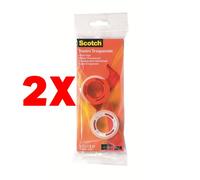 2 X 3M Nastro Adesivo Scotch 2 Rotoli da 10 Metri con Chiocciola
