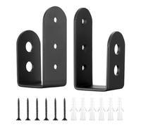 2 x 4 supporti a U, 2 x supporti portatili, 2 x 4 supporti per montaggio in legno, staffe in metallo, rinforzo per porta per garage/cancello