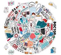 2 X 50 Pezzi Adesivi a Tema Medico, Adesivi per Infermieri, Adesivi Impermeabili Estetici, Impermeabile Adesivi Infermiere per Infermiere, Vinile Sticker per Computer Portatili, Bottiglie D'acqua