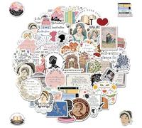 2 X 50 Pezzi jane austen Adesivi, Adesivi Vintage, Jane Austen adesivi vintage set, Adesivi Aesthetic, Adesivi Decorativi Scrapbooking, per Bottiglia D'acqua, Laptop, Album di Ritagli