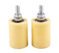 2 x 50 x 70 mm in PP in acciaio piatto cuscinetto a rulli ruota di guida 6201 vite per porta scorrevole elettrica