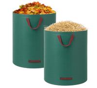 2 x 500 L Sacchetto per rifiuti da giardino, borsa per foglie da giardino, con 4 manici, pieghevole, resistente all'acqua, durevole, utilizzato per le erbacce, rifiuti fogliari