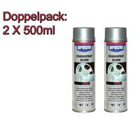 2 X 500 ML Presto Spray per Cerchioni Argento Vernice Auto IN Pacco Doppio