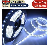 2 X 5m 24v LED Bianco Striscia Luce IP65 300SMD 18LM / SMD 60SMD/M Luminoso