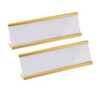 2 x 7" Alluminio Nome Piastra Supporto,2pz L Tipo Oro Tono