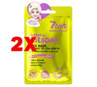 2 X 7DAYS Maschera Viso Cheerful Tuesday in Tessuto 28 Grammi