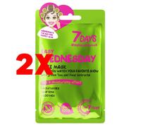2 X 7DAYS Maschera Viso Easy Wednesday in Tessuto 28 grammi