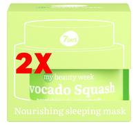 7DAYS Maschera Nutriente Anti Invecchiamento Skincare Coreana con Olio di Avocado e Burro di Karité Crema Idratante Viso per Donne Maschera di Bellezza Notturna Coreana