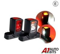 2 X 8 LED Lato Gomma Luce Luci di Ingombro Freccia Rimorchio Camion 24v Sagoma E