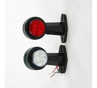2 X 8 LED SIDE RUBBER 12V STALK OUTLINE Marker Lights Lamp Trailer Truck Chassis