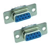 2 x 9 Vie Connettore Presa D Femmina PCB Switch Electronics Solder