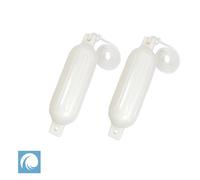 2 X a Coste Barca FENDER Poly Misura G3, 58.4cm/60cm, Bianco + Gratis Corda +