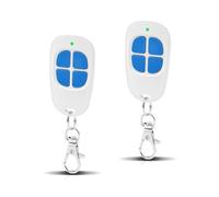 2 x AAM0049 Telecomando Cancello e Garage - Compatibile SCS Sentinel - 433,92 MHz - 4 Canali - Codice segreto girevole e raggio lungo - Blu