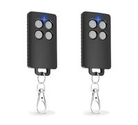 2 x AAM0121 Telecomando Portale - Compatibile SCS Sentinel - 433,05-434,79 MHz - 4 Canali - Codice segreto girevole e portata 50 m - Grigio