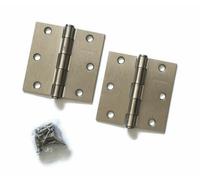 2 X Acciaio Inox Cerniere con Sé 75mm x 75mm/2mm Misura Con Montaggio Viti