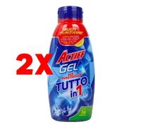 2 X ACTIFF Gel Lavastoviglie Tutto in 1 Limone 720 Millilitri 36 Lavaggi