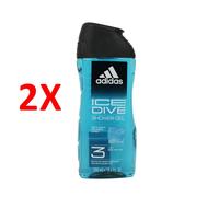 Adidas Ice Dive Shower Gel 3-In-1 gel doccia rinfrescante 250 ml per uomo