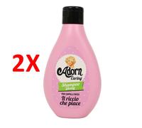 2 X Adorn Caring Vintage Shampoo Glossy Per Capelli Ricci 250ml