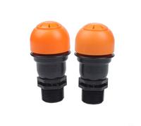 2 x aeratori per tubi DN 32-63 PP valvola di ventilazione per acque reflue, compensazione della pressione, arancione (2,5 cm)