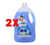 2 X ALBA 4 Litri Detergente Pavimenti Papavero Blu e Ciliegio