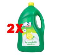 2 X ALBA Detersivo Liquido Concentrato per Piatti al Limone 4 Litri