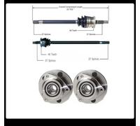 2 X Albero Motore + Mozzo Ruota Cuscinetto Anteriore Jeep Grand Cherokee