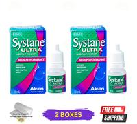 2 X Alcon Systane Ultra Lubrificante Occhio Gocce Asciutto Rosso Sollievo 10ml
