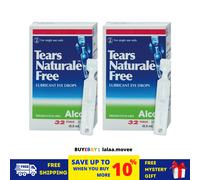 2 X ALCON TEARS NATURALE FREE 32 Flaconcino 0,8 ml LUBRIFICANTE COLLIRIO SOLL...